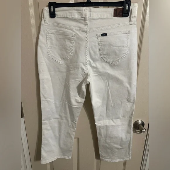 Lee Women's Skinny Cropped Stretch Capri Jeans, White, Sz 12M - Picture 4 of 10